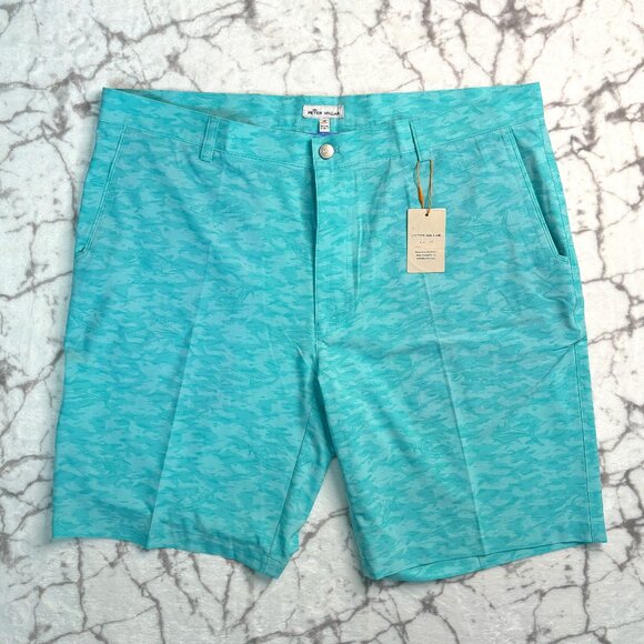 Peter Millar Other - NEW PETER MILLAR Crown Sport Golf Shorts Men's 40 Waist Blue Game Fish Pattern